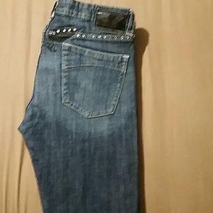 Blue straight leg Robin's Jeans